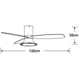  Lucci Air 210662 - LED prigušiva ventilator FLUSSO 1xGX53/18W/230V drvo + daljinski upravljač | Eponuda.com