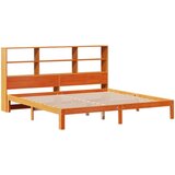 vidaXL Krevet s regalom za knjige bez madraca 180x200 cm od borovine | shoptok.hr