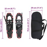 3 u 1 snježne krplje Crvena i Crna 78,5 x 22 cm Aluminij i HDPE | shoptok.hr