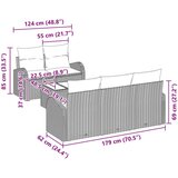  Kavčna garnitura z blazino 6 pcs Rjava Poliester, (5000137833) | Shoptok.si