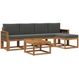  Set vanjskih sofa 6 pcs Prirodna i antracit Poliester | shoptok.hr