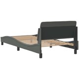 vidaXL Okvir za krevet Dover tamnosivi 100x203 cm od tkanine - Tamno siva 100 x 203 cm | shoptok.hr