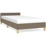 Maison Chic Posteljni okvir - Enojna postelja - Postelja za odrasle brez vzmetnice taupe 100x200 cm blago-J7645, (21767732) Cene