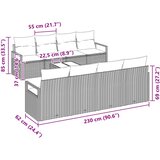  Set sofe s jastukom 7 pcs Crna i svijetloplava poliratan | shoptok.hr