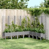 vidaXL Vrtna sadilica s rešetkom svjetlosiva 200 x 160 x 142 cm PP Cijene