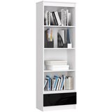 AKORD POLICA R 60 cm CLP 1 Predal 4 Police BELO / ČRNO SJAJNO, (21714299) | Shoptok.si