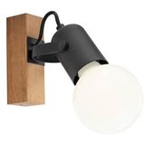  Redo 01-2415 - Zidna svetiljka TAFFI 1xE27/42W/230V crna/bukva | Eponuda.com