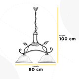 Lesnina XXXL VISEČA SVETILKA 80/45/110 cm E27 | Shoptok.si