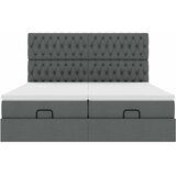  Otomanski okvir kreveta s madracima tamnosivi 200x200cm tkanine | shoptok.hr