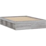  Kreveta siva boja hrasta 135 x 190 cm bračni | shoptok.hr