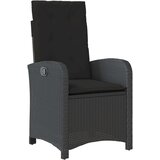 vidaXL 3-dijelni vrtni blagovaonski set s jastucima od poliratana crni | shoptok.hr