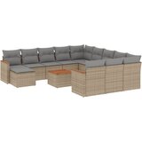 Maison Chic Seti vrtnega pohištva - Vrtna garnitura - Vrtni pohištvo set 13-delna z blazinami bež poli ratan, (21810435) | Shoptok.si