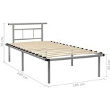 Posteljni okvir siv kovinski 100x200 cm, (20647982) | Shoptok.si
