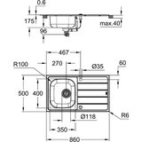Grohe 31552SD1 K200 pomivalno korito iz nerjavnega jekla | Shoptok.si