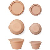 Liewood 2 dijelni set sklopivih posudica s poklopcem iz silikona dale tuscany rose/pale tuscany mix | shoptok.hr