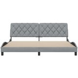  Posteljni okvir brez vzmetnice svetlo siv 200x200 cm blago, (21790677) | Shoptok.si