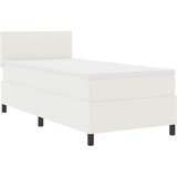  LED Box Spring Krevet s uzglavljem Krema i bijela 100 x 200 cm | Eponuda.com