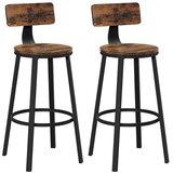  Set od 2 barskih stolica AVEN, braon/crna Cene