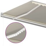 vidaXL Tenda na ručno uvlačenje s LED svjetlom 5x3 m krem | shoptok.hr