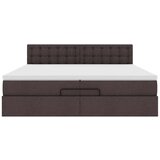 vidaXL Otomanski krevet s madracem tamnosmeđi 200x200 cm tkanine | shoptok.hr