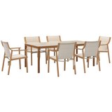 Modern Living Vrtna Garnitura Kristina, Bela, Barva Oreha, 7-Delno | Shoptok.si