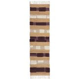 Flair Rugs Ročno tkan tekač iz mešanice jute v naravni in vijolični barvi 60x230 cm Medina Blocks – | Shoptok.si