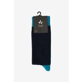 ALTINYILDIZ CLASSICS Men's Navy Blue-Indigo Patterned Bamboo Cleat Socks Cene