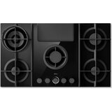 Elica NIKOLATESLA Flame EVO BL/A/88 plinska kuhalna plošča z vgrajeno napo | Shoptok.si