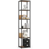 AKORD LOFT METAL POLICA 400 ČRNA/HRAST CRAFT, (21714199) Cene