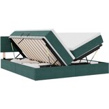  Postelja s shranjevanjem z vzmetnico Temno zelena 100 x 200 cm, (5000099435) | Shoptok.si