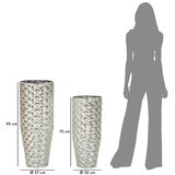 Mauro Ferretti Metalne visoke vaze u setu 2 kom u srebrnoj boji (visina 92 cm) Silvy – | shoptok.hr