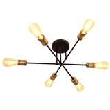  Plafonski luster CAMBRIDGE 6xE27/20W/230V crna/zlatna | Eponuda.com