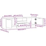TV ormarić Artisan hrast 140x35x40 cm inženjerski drvo | shoptok.hr