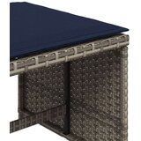  Vrtni stolci s jastucima 4 kom sivi 40x40x35 cm od poliratana | shoptok.hr