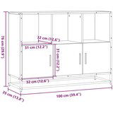 vidaXL Komoda crna 100x35x76 cm od konstruiranog drva | shoptok.hr