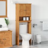 vidaXL Kabinetska WC boja meda 60 x 27 x 161 cm Masivna borovina u