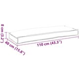  Paličasti vzglavnik za klop Kraljevo modra 110x40x8 cm Oxford tkanina, (22090566) | Shoptok.si