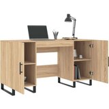 vidaXL Pisalna miza sonoma hrast 140x50x75 cm inženirski les | Shoptok.si
