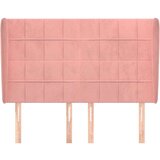  Vzglavje z ušesi roza 147x23x118/128 cm žamet, (20953052) | Shoptok.si