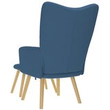  Stolica za opuštanje s tabureom od tkanine plava | shoptok.hr