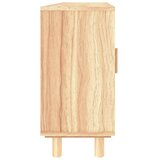 Komoda smeđa 105x30x60 cm masivna borovina i prirodni ratan | shoptok.hr