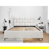 Miuform Kremno bela oblazinjena zakonska postelja z letvenim dnom 160x200 cm Eve – | Shoptok.si
