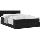  Otomanski krevet s madracem crni 140x190cm baršunasti | shoptok.hr