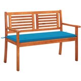  The Living Store Vrtna klop za 2 osebi z blazino 120 cm trden evkaliptus - Klop, (21444720) Cene