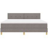  LED Box Spring Krevet Sivo-smeđa 180 x 200 cm tkanina | Eponuda.ba