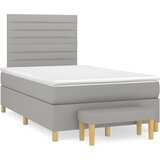  s oprugama i madracem svjetlosivi 120x190 cm od tkanine | shoptok.hr