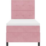 Box Postelja s pomičnim podom in ležiščem & LED Roza 100x200 cm Žamet, (22050681) | Shoptok.si