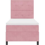 Box Spring Krevet s Madracem &amp LED Ružičasta 100x200 cm Baršun | shoptok.hr