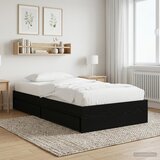  Okvir kreveta s pohranom s ladicama Crni hrast 80 x 200 cm | shoptok.hr