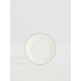 Reserved porcelanast krožnik z robom - bela Cene
